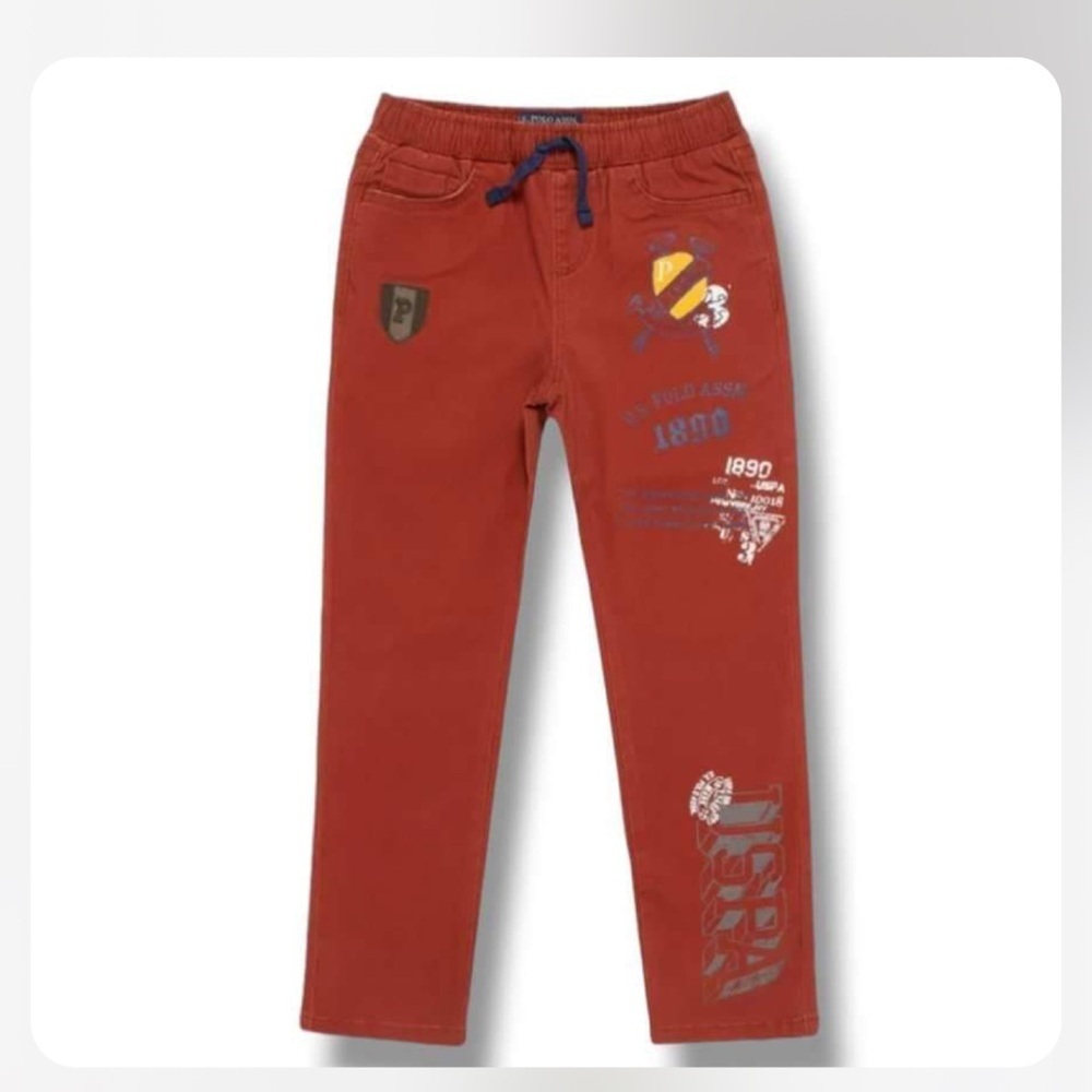 ⭐️⭐️⭐️Host Pick⭐️⭐️⭐️U.S. Polo ASSN burgundy boy pants size X-Small (4-5)
